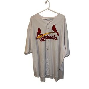 Majestic White Cardinals Jersey